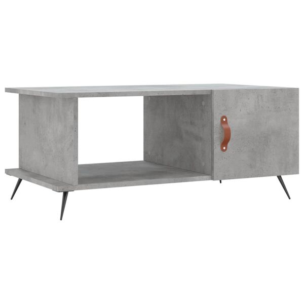 vidaXL Coffee Table Concrete Grey Engineered Wood, Iron