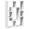 vidaXL Bookcase White Engineered wood Medium Bookcase Rectangular