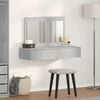 vidaXL Dressing Table Grey 39.37 x 15.75 x 27.56 in Engineered Wood