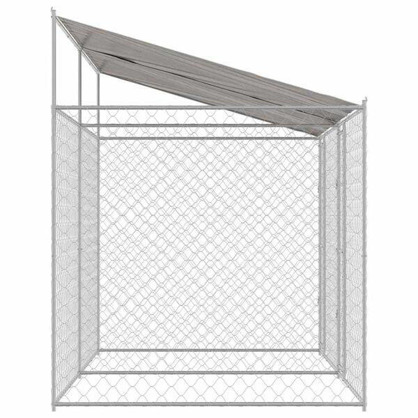 vidaXL Dog Cage Silver 400 x 200 x 256 cm Galvanised Steel