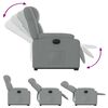 vidaXL Electric Stand up Recliner Chair Light Gray Fabric