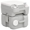 vidaXL Portable Camping Toilet Grey and White 20+2.6 gal HDPE