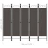 vidaXL 5-Panel Room Divider Anthracite 78.7"x70.9"