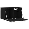 vidaXL Wall Cabinet Black Engineered wood Medium Wall Cabinet