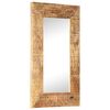 vidaXL Mirror Natural wood Solid mango wood Medium Decorative Inlays