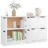 vidaXL Sideboard Set of 2 White Engineered wood Medium Sideboard