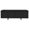 vidaXL TV Cabinet Black Engineered wood Medium Doors TV Cabinet
