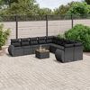 vidaXL Garden Sofa Set Black