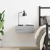 vidaXL Floating Nightstand Grey Sonoma Engineered Wood Small