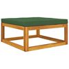 vidaXL Garden Footrest Green, Natural Wood Solid Acacia Wood Medium