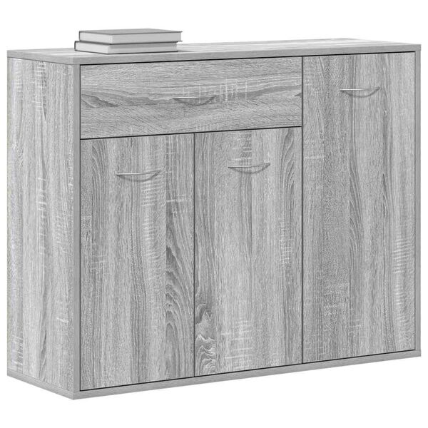 vidaXL Sideboard Grey Sonoma Engineered wood Medium Sideboard