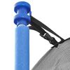 vidaXL Trampoline Black and Blue Steel, PP, PE, EVA foam 14 ft