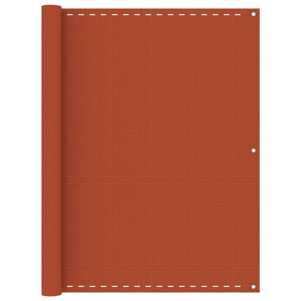 vidaXL Balcony Screen Orange 47.2x196.9" HDPE