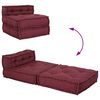 vidaXL Pouffe Maroon Cotton 27.6 in x 27.6 in x 21.3 in