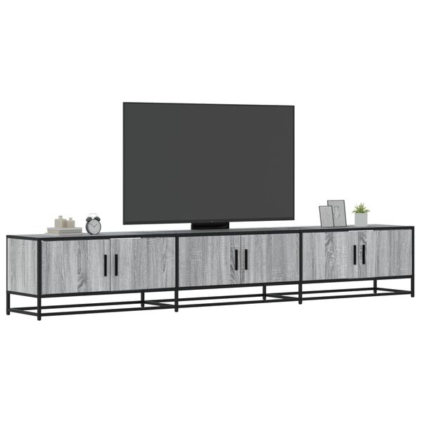 vidaXL TV Cabinet Grey Sonoma Engineered wood, metal Large TV Cabinet