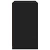 vidaXL Side Cabinet Black Engineered wood, Glass Medium Side Cabinet