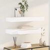 vidaXL Wall Mounted Shelf Set of 2 White MDF 31.5 in