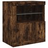 vidaXL Sideboard with LED Lights Smoked Oak 63.8"x14.6"x26.4"