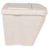 vidaXL Stackable Garbage Bin Boxes 3 pcs White 19.8 gal Polypropylene