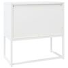 vidaXL Sideboard White Steel Medium Levelers Sideboard Rectangular