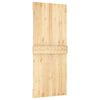 vidaXL Sliding Door with Hardware Set 33.5x82.7" Solid Wood Pine