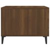 vidaXL Coffee Table Brown oak Engineered wood, metal 19.7 x 19.7 x 15.7 in
