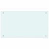 vidaXL Kitchen Backsplashes 2 pcs White 27.6"x15.7" Tempered Glass