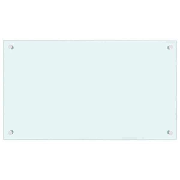 vidaXL Kitchen Backsplashes 2 pcs White 27.6"x15.7" Tempered Glass