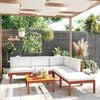 vidaXL Garden Lounge Set Cream white Solid acacia wood Large Modular