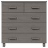 vidaXL Sideboard Light gray Solid pine wood, MDF Medium Sideboard