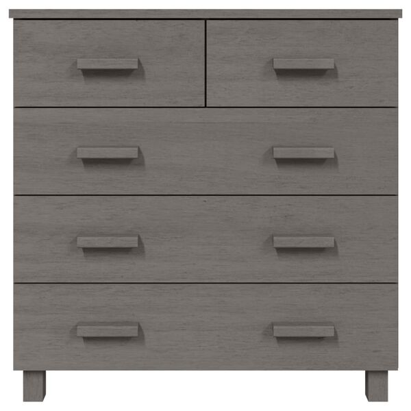 vidaXL Sideboard Light gray Solid pine wood, MDF Medium Sideboard