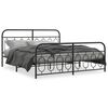 vidaXL Bed Frame Black Steel Full Modern Bed Frame Rectangular