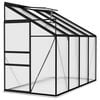 vidaXL Greenhouse Anthracite, Transparent Aluminum, Polycarbonate board