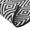 vidaXL Outdoor Carpet White and Black Polypropylene (PP) &Oslash;47.2 in