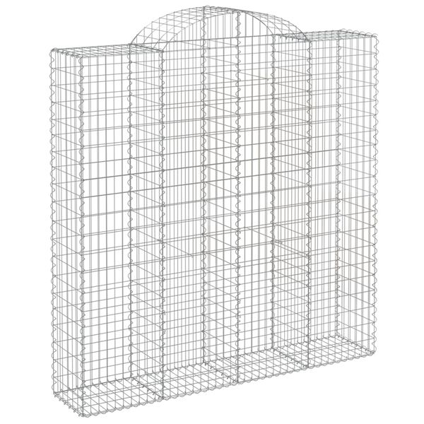 vidaXL Arched Gabion Baskets 13 pcs 78.7x19.7x200/220" Galvanised Iron