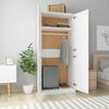 vidaXL Wardrobe White Engineered wood Compact Wardrobe Rectangular
