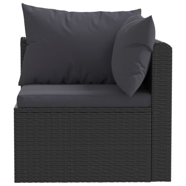 vidaXL Garden Sofa Black