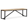 vidaXL Bench Natural Mango Wood and Black Steel Solid Mango Wood and Steel