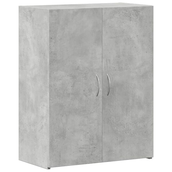 vidaXL File Cabinet Concrete Gray 23.6"x12.6"x30.5" Engineered Wood