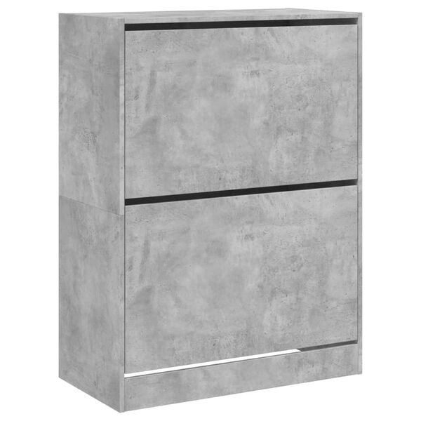 vidaXL Shoe Cabinet Concrete Grey Engineered wood Tall Shoe Cabinet