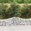 vidaXL Gabion Basket Set of 2 Silver Galvanized iron Medium