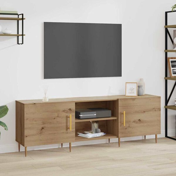 vidaXL TV Cabinet Artisan oak 59.06 x 11.81 x 19.69 in Engineered wood