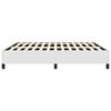 vidaXL Bed Frame White Faux leather, plywood, engineered wood King