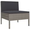 vidaXL Garden Lounge Set Grey PE rattan 9 Piece Set Modular