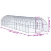 vidaXL Chicken Coop Silver Galvanized steel Large Durable Chicken Coop