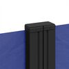 vidaXL Retractable Side Awning Blue Polyester with PU coating, Steel