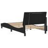 vidaXL Bed Frame Black Velvet Twin Bed Frame Rectangular Modern
