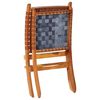 vidaXL Relaxing Chair Brown Goat leather, Solid acacia wood Medium