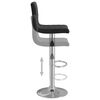 vidaXL Bar Stool Set of 2 Black Velvet and Chrome steel