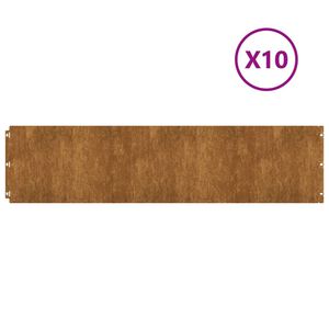 vidaXL Lawn Edgings 10 pcs 9.8"x40.6" Flexible Corten steel